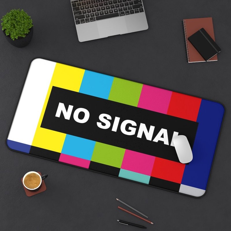 Tv No Signal Desk Mat, Tv No Signal Deskmat — Tapis de souris et sous-mains