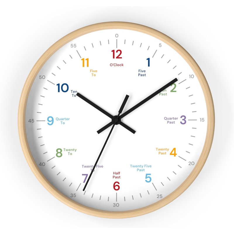 Simple Wall Clock - Telling Time Clock — Décoration murale