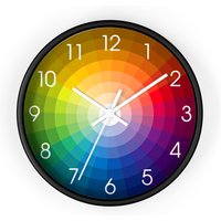 Objectify Color Wheel Wall Clock With Neutra Numerals