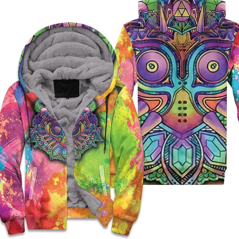 Majora Antagonist Legend Of Zelda Abstract 3d Fleece Zip Hoodies — Sweats à capuche pour hommes
