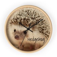 Sweet Adorable Hedgehog Wall Clock — Wall Decor