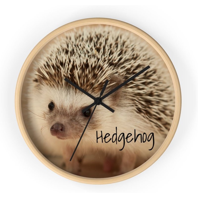 Sweet Adorable Hedgehog Wall Clock — Décoration murale