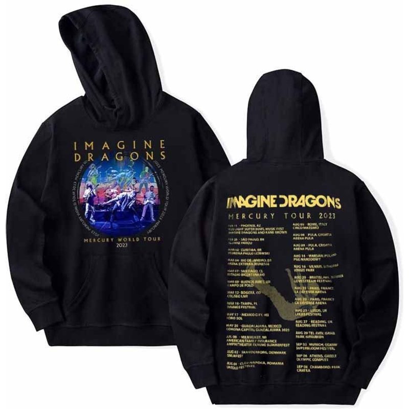 Imagine Dragon Mercury World Tour 2023 Hoodie — Sweats à capuche pour hommes