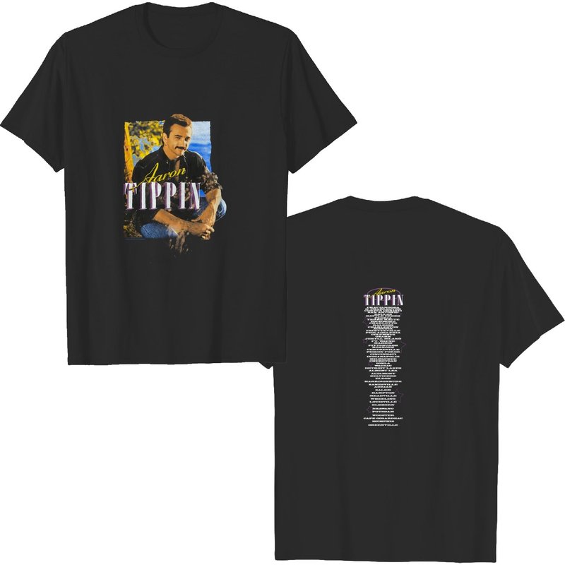 Vintage 90s Aaron Tippin Tour Shirt — Mens T Shirts