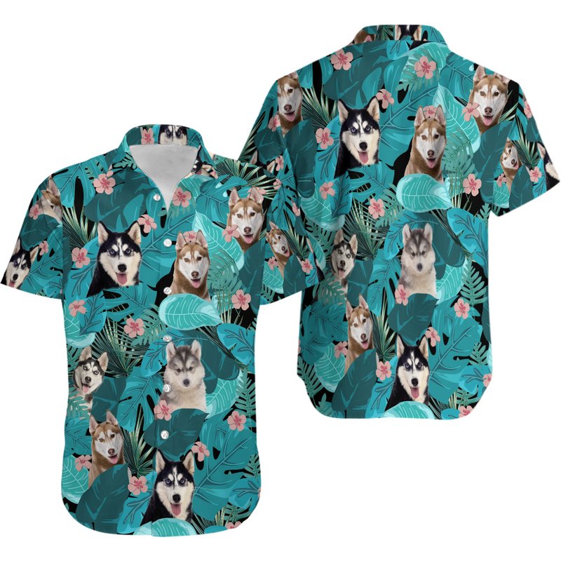 Floral Tropical Husky Hawaiian Shirt — Mens Casual Shirts