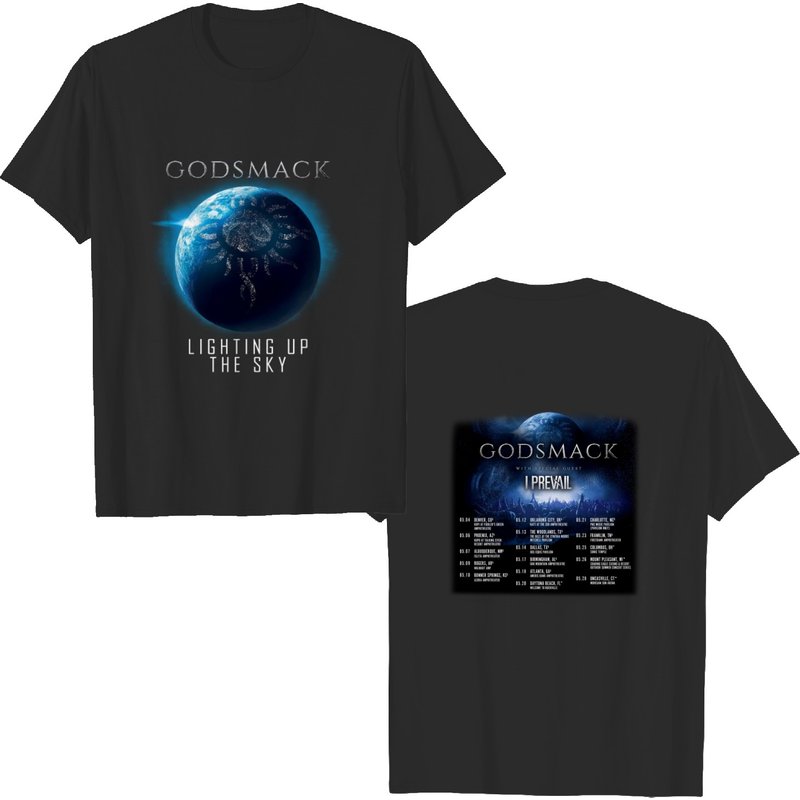 Godsmack Band Shirt, New Album Lighting Up The Sky Tshirt — T-shirts pour hommes