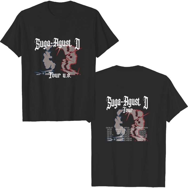 Suga Agust D World Tour 2023 2 Sides Shirt, Kpop Suga Concert Tshirt, Agust D Vintage Merch, Gifts For Fans