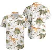 Dinosaur Strong Big Tropical Style Hawaiian Shirt
