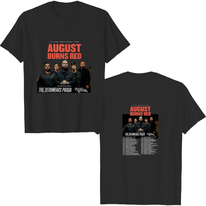 2023 August Burns Red 2023 Tour T-shirt — T-shirts pour hommes