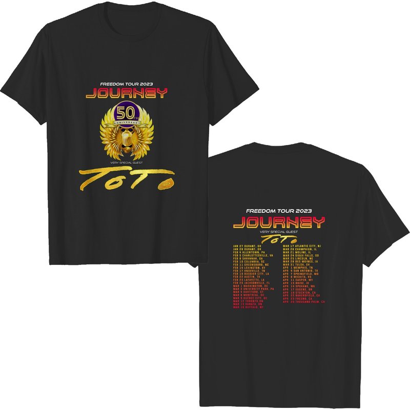 Journey Rock Legends Freedom Tour 2023 T Shirt — T-shirts pour hommes