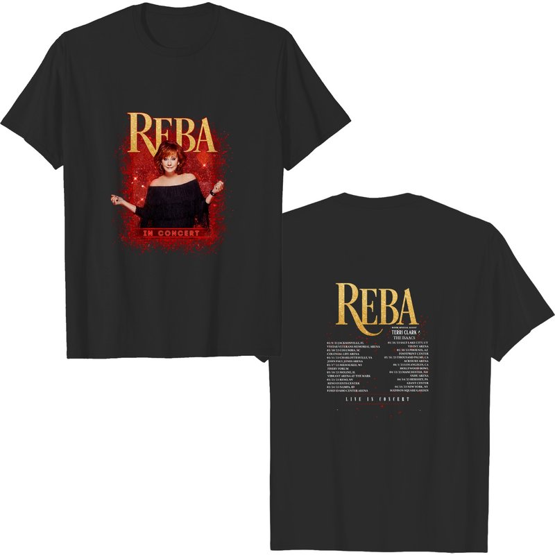 Reba Mcentire T Shirt Country Music Tour 2023 Double Sides Gifts For Fans — T-shirts pour hommes