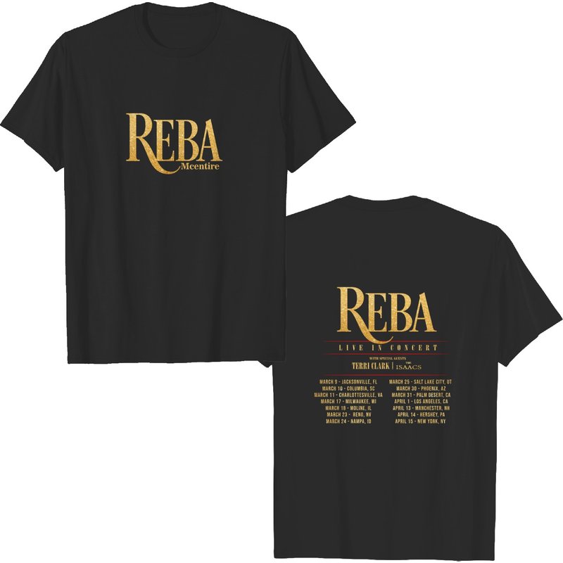 Reba Live In Concert Tour Into 2023 Mcentire T-shirt — T-shirts pour hommes