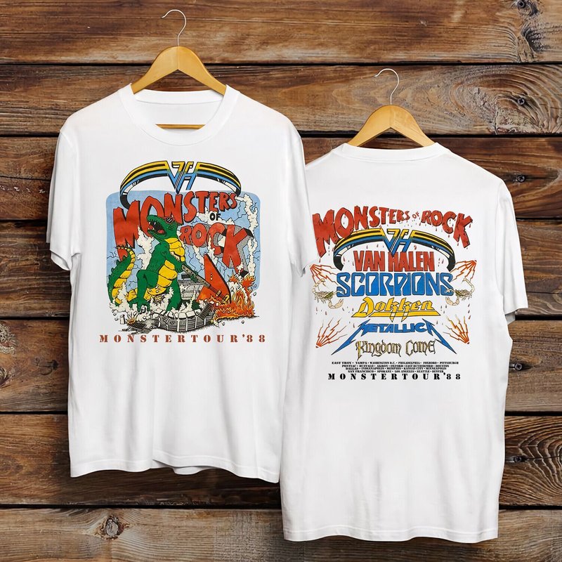 Vintage 1988 Monsters Of Rock Tour Tshirt — T-shirts pour hommes