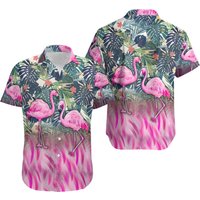 Flamingo Tropical Aloha Flamingo Button Down Shirt