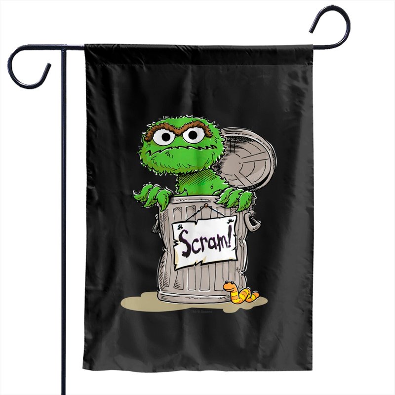 Oscar The Grouch Scram Garden Flags — Decorative Flags