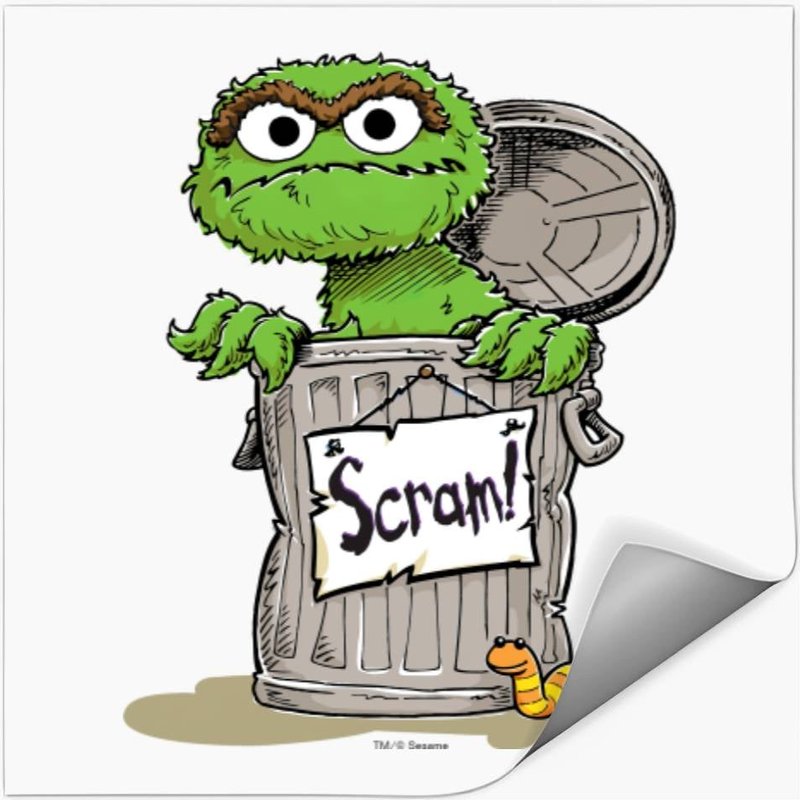 Oscar The Grouch Scram Stickers — Autocollants et stickers