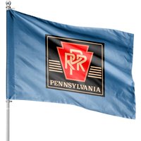 Pennsylvania Railroad Logo Black & Gold House Flags