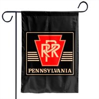 Pennsylvania Railroad Logo Black & Gold Garden Flags