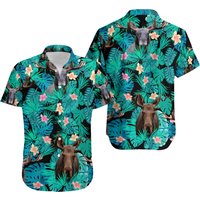 Moose Tropical Hawaiian Shirt, Moose
