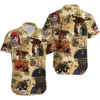 3d Pirate Cat Hawaiian Shirt Unisex, Hawaiian Shirt