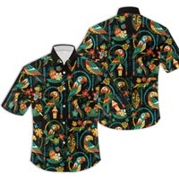 Native Tiki Tiki Parrot Cheers 3d Hawaiian Shirts