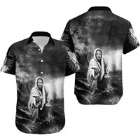 Jesus Savior Hawaiian, Jesus Christ Hawaii Shirt — Chemises décontractées pour hommes