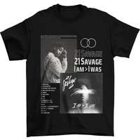 Vintage Bootleg Inspired 21 Savage I Am I Was, Graphic Unisex Album List T-shirt