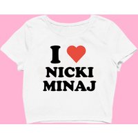 I Heart Nicki Minaj Flowy Cropped Tee