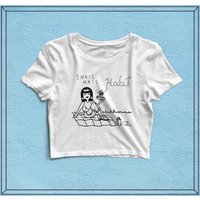 Snail Mail Habit Album Flowy Cropped Tee — T-shirts pour hommes
