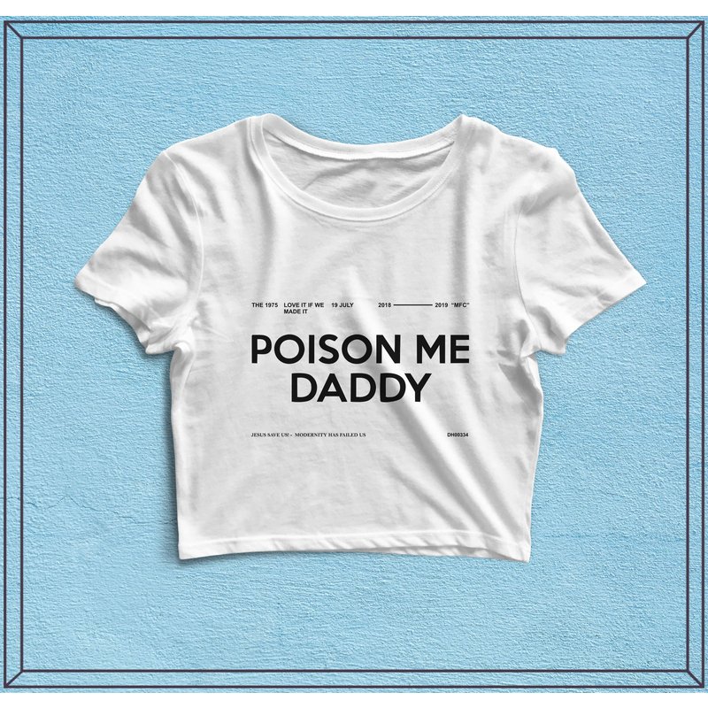 Poison Me Daddy Flowy Cropped Tee — T-shirts pour hommes