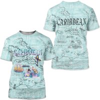 1992 Caribbean Islands All Over Print T-shirt