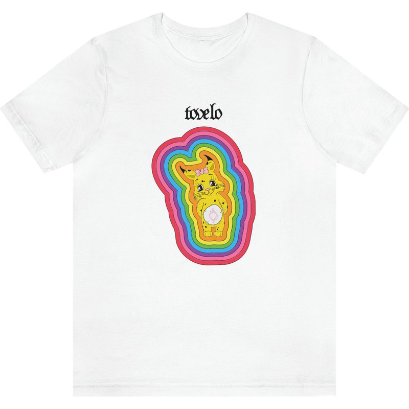Tove Lo Sunshine Kitty Rainbow Graphic Shirt — T-shirts pour hommes