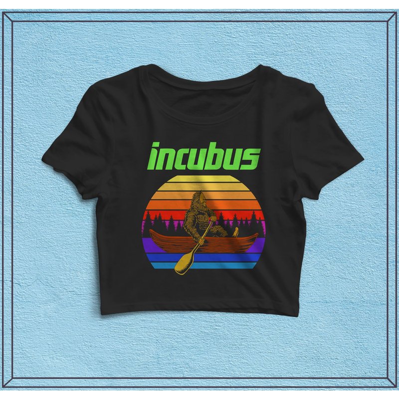 Incubus Tour Crop Top - Music Shirt, Women Shirts — T-shirts pour hommes