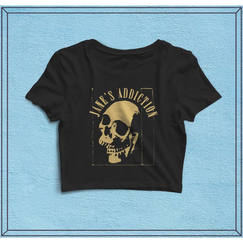 Jane's Addiction Vintage Tour Crop Top - Music Shirt, Women Shirts — Mens T Shirts