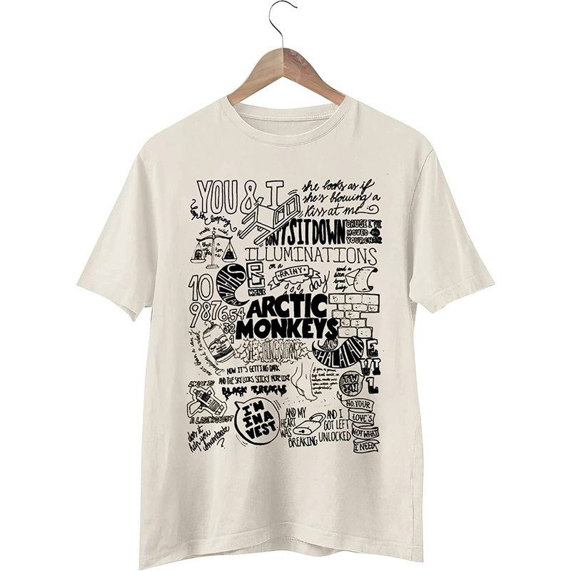 Arctic Monkey North American Tour T-shirt, Arctic Monkey 2023 T-shirt, Rock Band Tour Shirt — T-shirts pour hommes