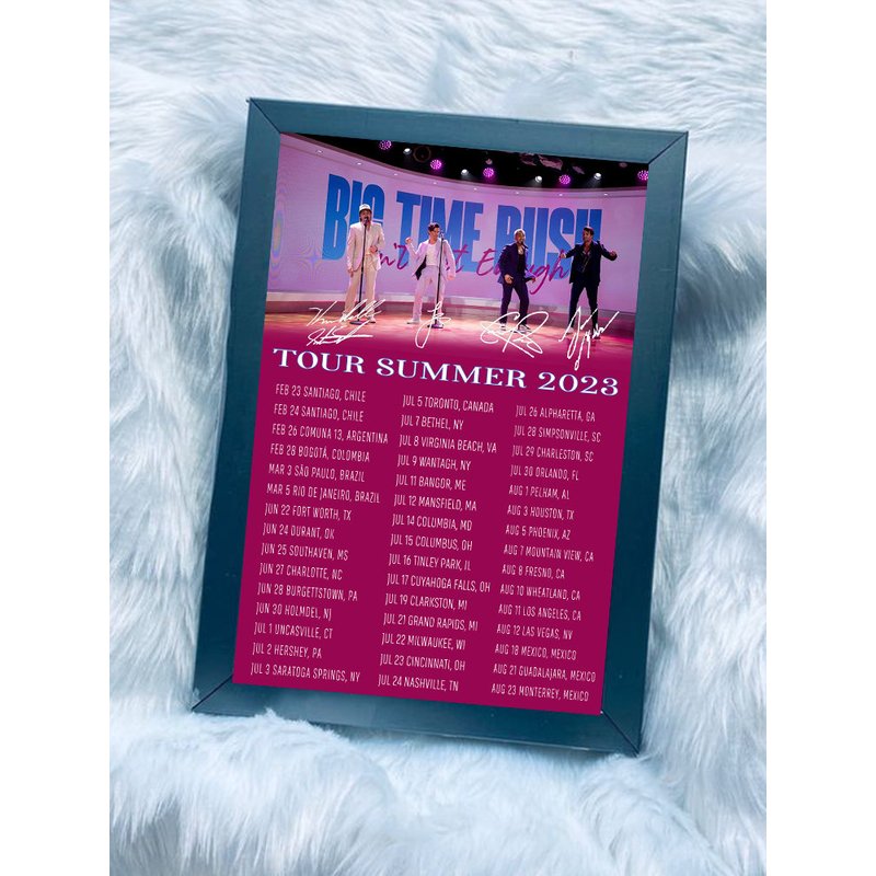 Big Time Rush Band Can't Get Enough Tour 2023 Poster — Affiches et impressions