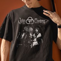John Bonham Legend Drummer Black Tee Shirt