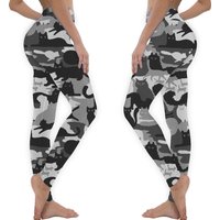 Camouflage Pattern With Cats | Grey And Black Cats Camo Leggings