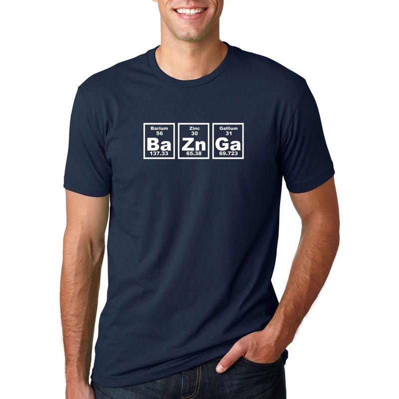 Bazinga Periodic Table Men's T-shirt, The Big Bang Theory Sheldon Cooper — T-shirts pour hommes