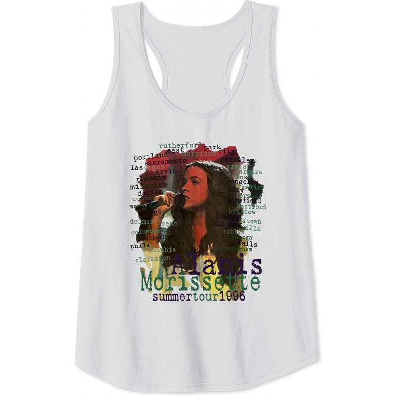 1996 Alanis Morrisette Vintage Tour Band Tank Tops — T-shirts pour hommes