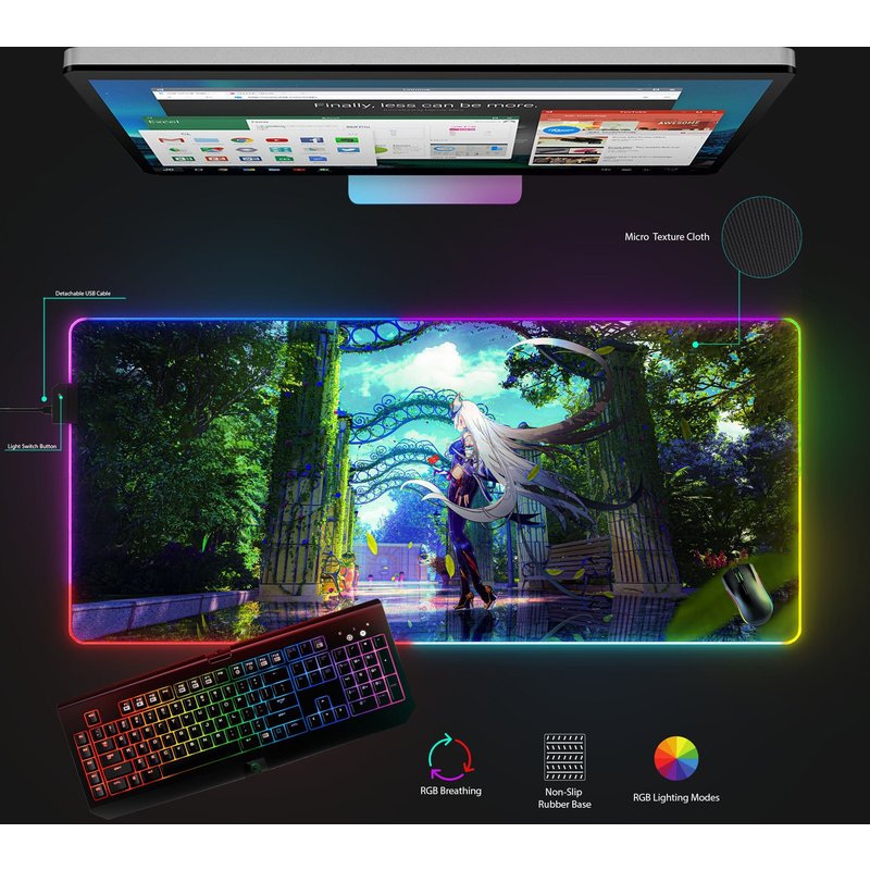 Genshin Impact Shenhe Mousepad, Shenhe Mouse Mat, Anime Mousepad — Tapis de souris et sous-mains