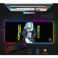 Cyberpunk Edgerunners Rebecca Desk Mat, Rgb Gaming Accessories, Anime Desk Mat