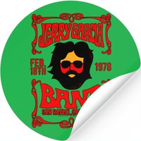 Jerry Garcia Band Folk Rock Music Stickers