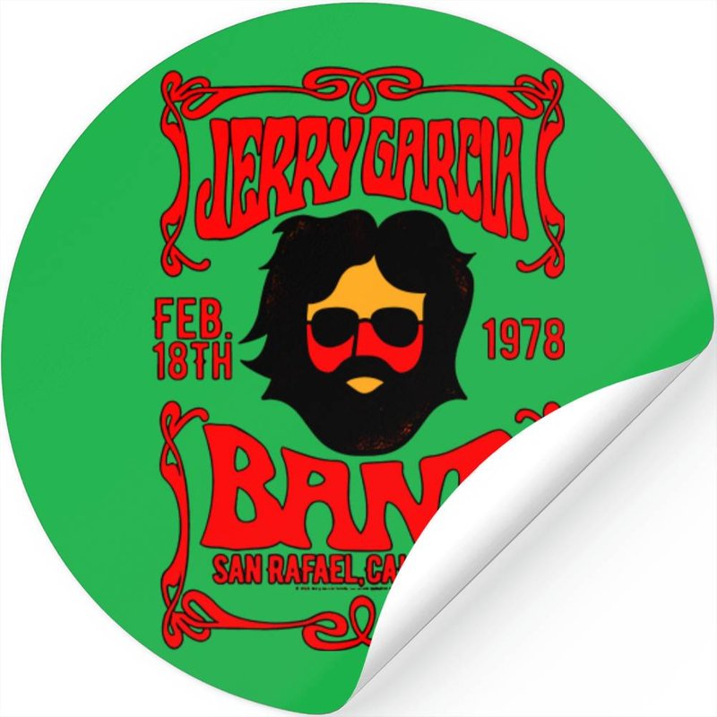 Jerry Garcia Band Folk Rock Music Stickers — Autocollants et stickers