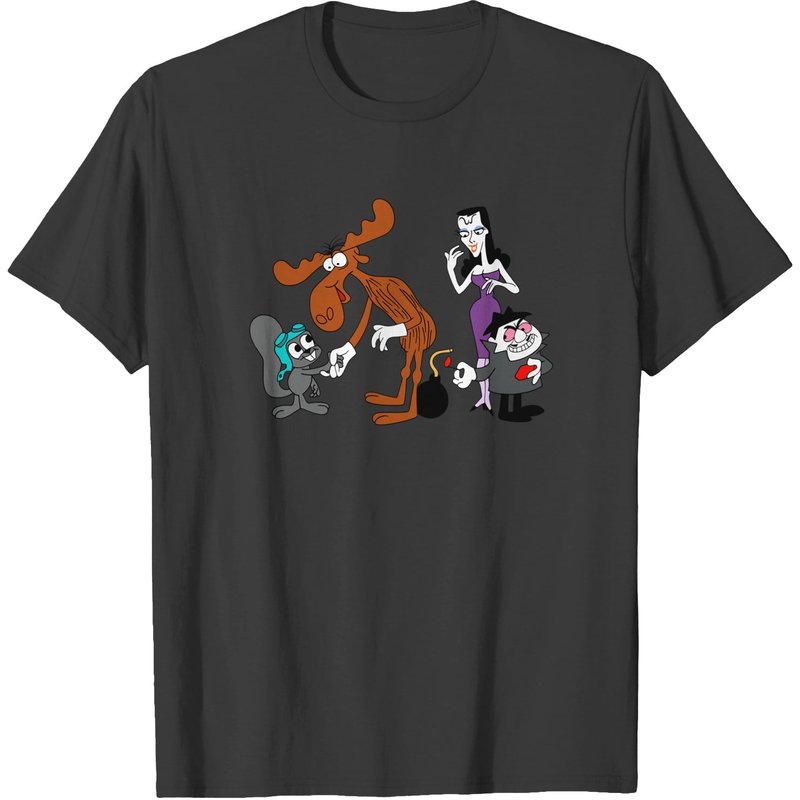 Boris Badenov And Natasha Fatale Sticker Mask T-shirts — Mens T Shirts