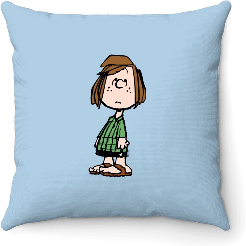 Peppermint Patty Rolling Eyes Sweat Throw Pillows — Coussins décoratifs