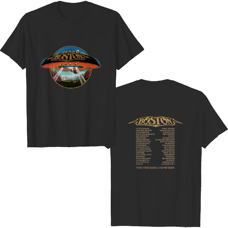 Boston Rock Band Two Thousand Fifteen Tour T-shirt, Boston Tour T-shirt