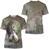 Vintage Yin Yang Tree Graphic T-shirt