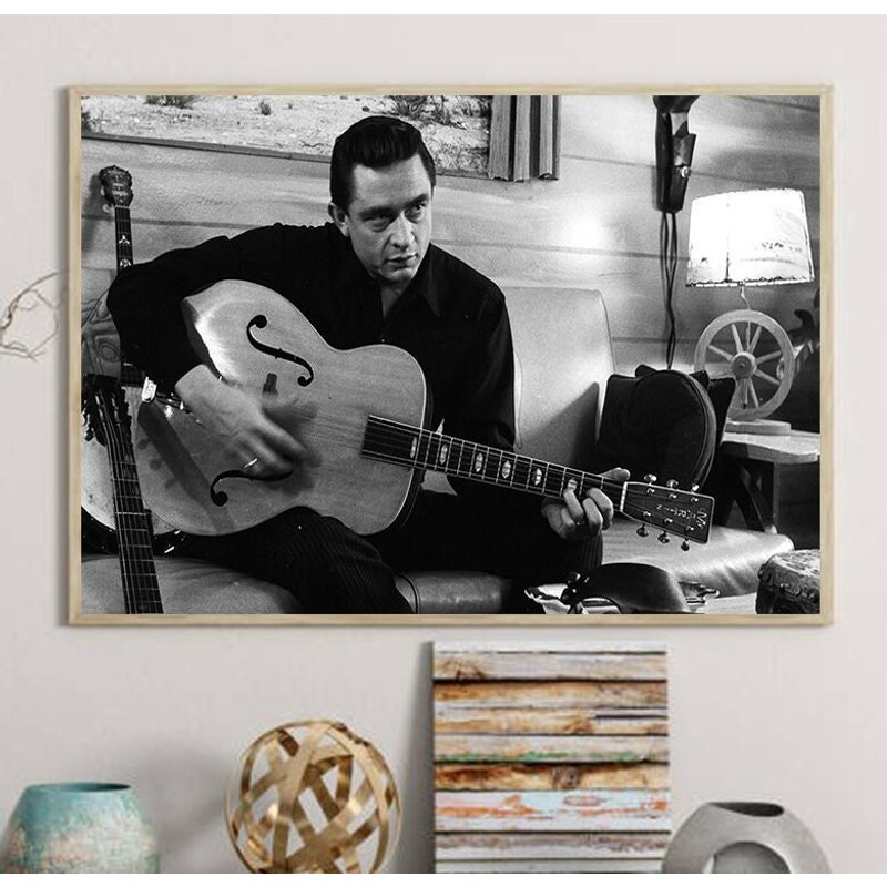 Johnny Cash Poster, Johnny Cash Musical Gift — Posters & Prints