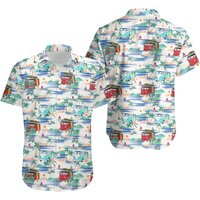 Hippie Bus Hawaiian Shirt — Chemises décontractées pour hommes
